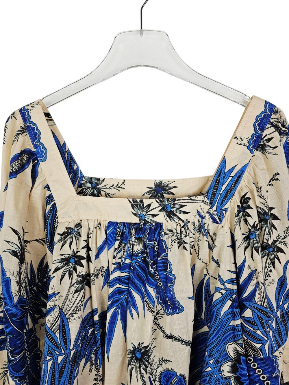 Banana Republic #852361 Square Neck Tropical Floral Boho Blouse NWT - Picture 7 of 10